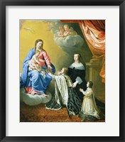 Framed Virgin Mary gives the Crown and Sceptre to Louis XIV, 1643