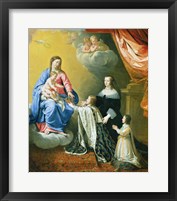 Framed Virgin Mary gives the Crown and Sceptre to Louis XIV, 1643