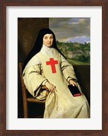Framed Mother Angelique Arnauld Abbess of Port-Royal, 1654