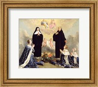 Framed Anne of Austria and her Children at Prayer