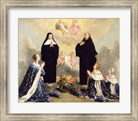 Framed Anne of Austria and her Children at Prayer