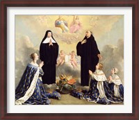 Framed Anne of Austria and her Children at Prayer