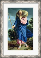 Framed Good Shepherd walking