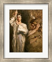 Framed Young Man Holding a Cross