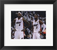 Framed Lebron James & Dwyane Wade Game 2 of the 2011 NBA Finals Action(#10)