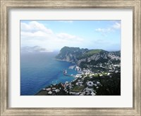 Framed Aerial view of Capri Harbour