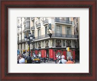 Framed Barcelona Busy Street