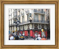 Framed Barcelona Busy Street