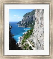 Framed Capri Coastline Photograph