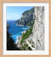 Framed Capri Coastline Photograph