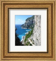 Framed Capri Coastline Photograph