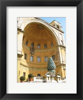 Framed Pinecone Statue in the Vatican