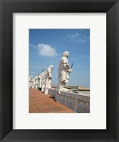Framed Rome Statues of Saints on San Pietro on Roof