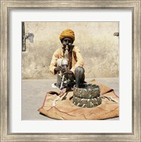 Framed Snake Charmer Jaipur India