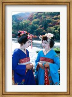 Framed Geishas Conversing in Japanese