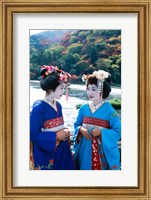 Framed Geishas Conversing in Japanese
