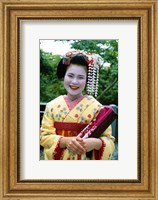 Framed Smiling Japense Geisha