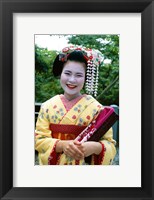 Framed Smiling Japense Geisha