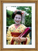Framed Smiling Japense Geisha