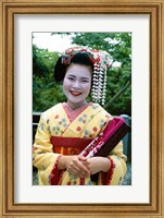 Framed Smiling Japense Geisha