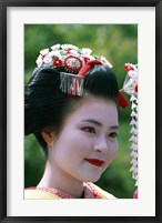 Framed Japanese Geisha Close Up