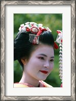Framed Japanese Geisha Close Up