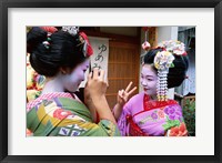Framed Geishas Photographing Each Other