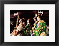 Framed Group of geishas, Kyoto, Honshu, Japan