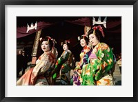 Framed Group of geishas, Kyoto, Honshu, Japan