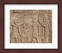 Framed Ramses II in front of Amun and Sethi I, Luxor Temple, Aswan, Egypt