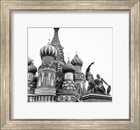 Framed Monument of Minin and Pozharsky St. Basil's Cathedral Moscow Russia