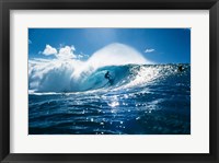 Framed Surfer on the ocean