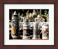 Framed Close-up of beer steins, Bavaria, Germany