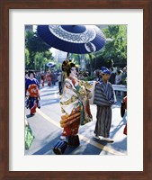 Framed Geisha Parade, Asakusa, Tokyo, Japan