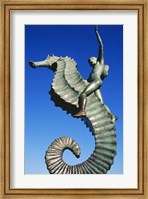 Framed Sea horse statue, Puerto Vallarta, Mexico