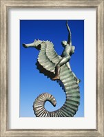 Framed Sea horse statue, Puerto Vallarta, Mexico