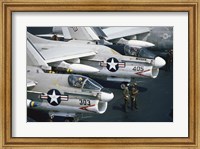 Framed U.S. Navy, Vought A-7 Crusader, Jet Fighters