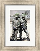 Framed Camouflage U.S. Marines Photograph