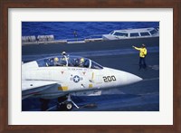 Framed Grumman F-14 Tomcat Flight Deck USS Eisenhower