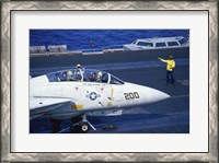 Framed Grumman F-14 Tomcat Flight Deck USS Eisenhower