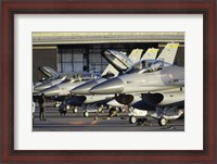 Framed U.S. Air Force F-16 Fighter Jets Hill Air Force Base Utah USA