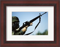 Framed Marksman M-16 Rifle