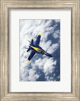 Framed U.S. Navy Blue Angels F-18 Hornets flying
