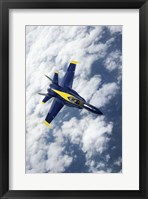 Framed U.S. Navy Blue Angels F-18 Hornets flying