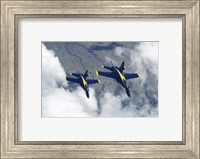 Framed U.S. Navy Blue Angels F-18 Hornets photography