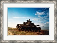 Framed Solider in a military tank
