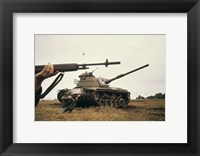 Framed M-14 Rifle M60 Tank