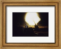 Framed M198 Towed Howitzer Night Fire