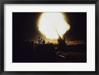 Framed M198 Towed Howitzer Night Fire