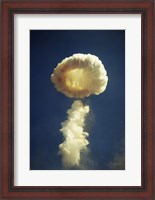 Framed Mushroom cloud formed bomb testing